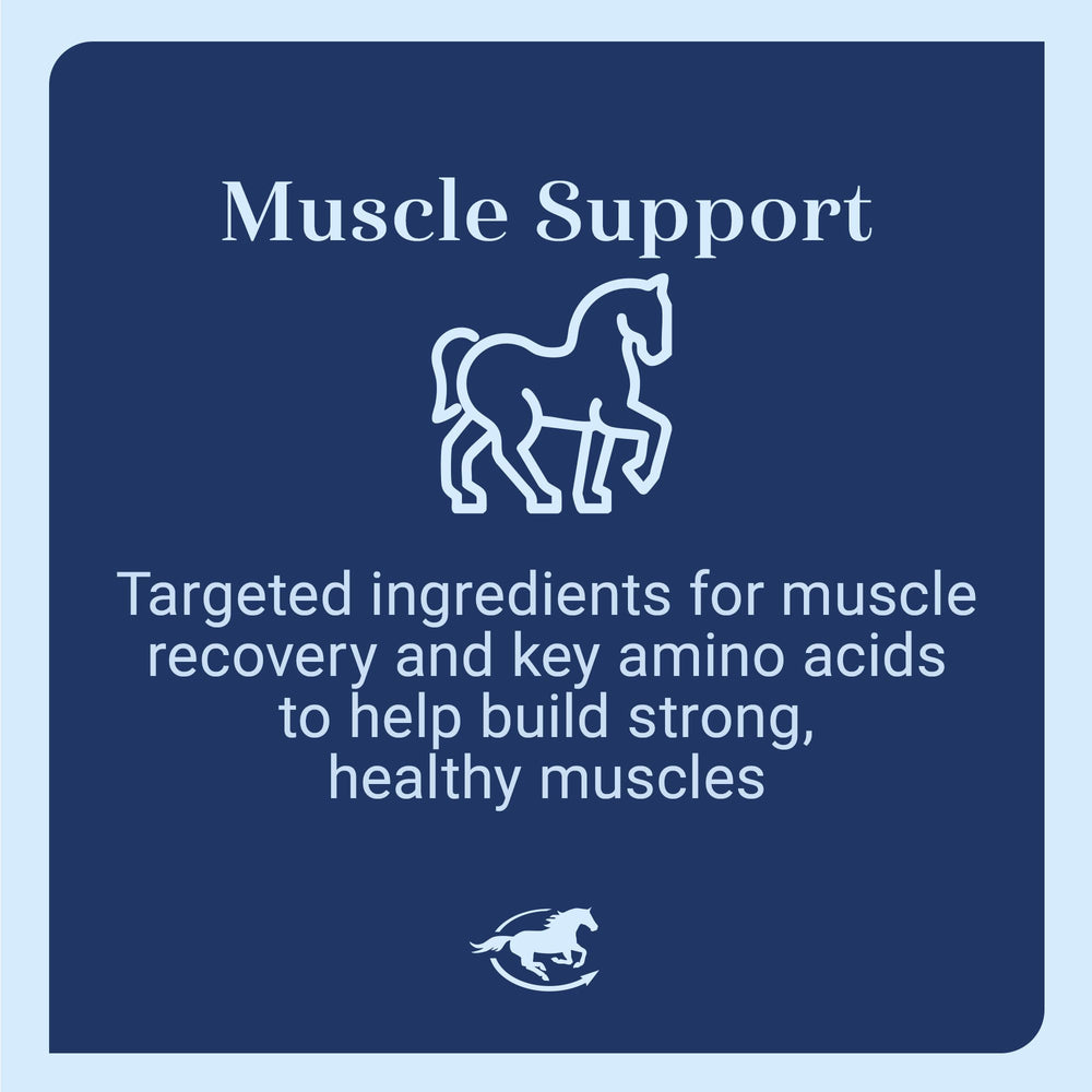 Pouring SmartEquine Acetyl L-Carnitine into feed before workouts.