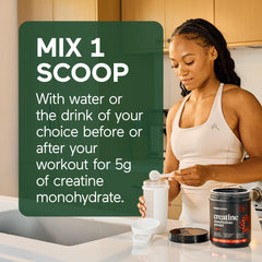 SMARTERNUTRITION Creatine Monohydrate Powder label closeup focusing on quality checks
