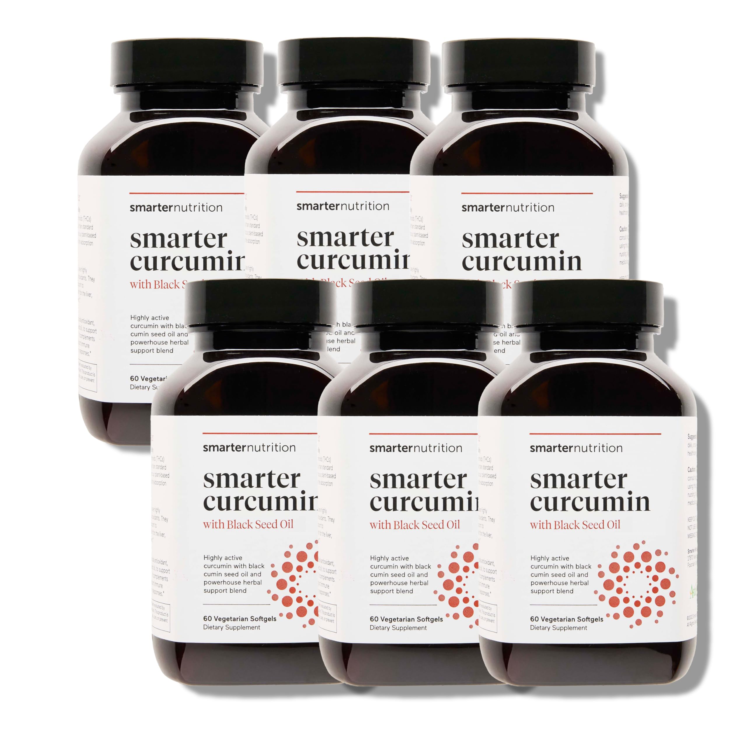 The SMARTERNUTRITION Curcumin Softgels bottle supports everyday wellness with a high-absorption formula.