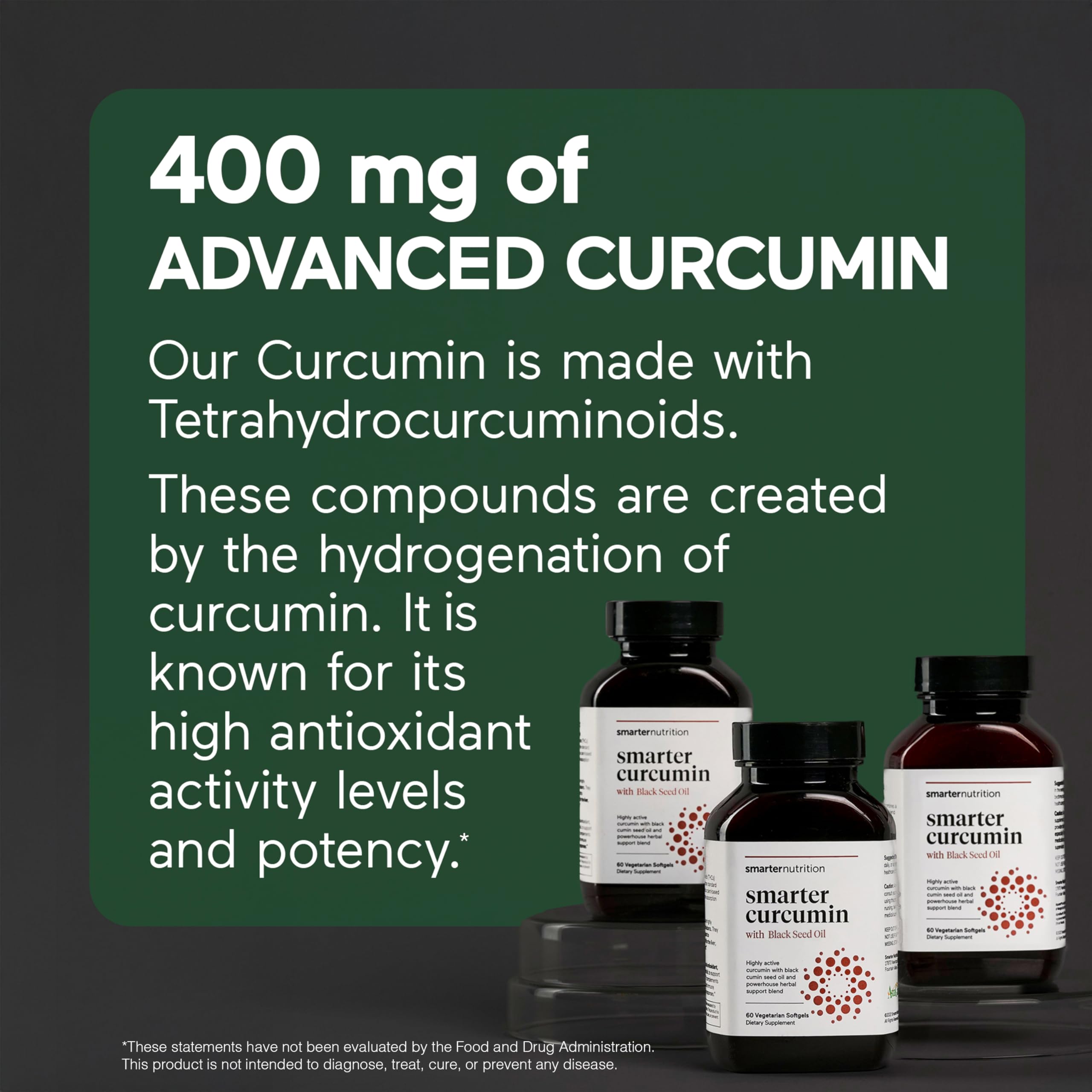 Close-up of SMARTERNUTRITION Curcumin Softgels capsules highlighting uniform texture and quality.