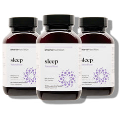 SmarterNutrition Smarter Sleep mint melatonin tablet dissolves quickly for bedtime relaxation.