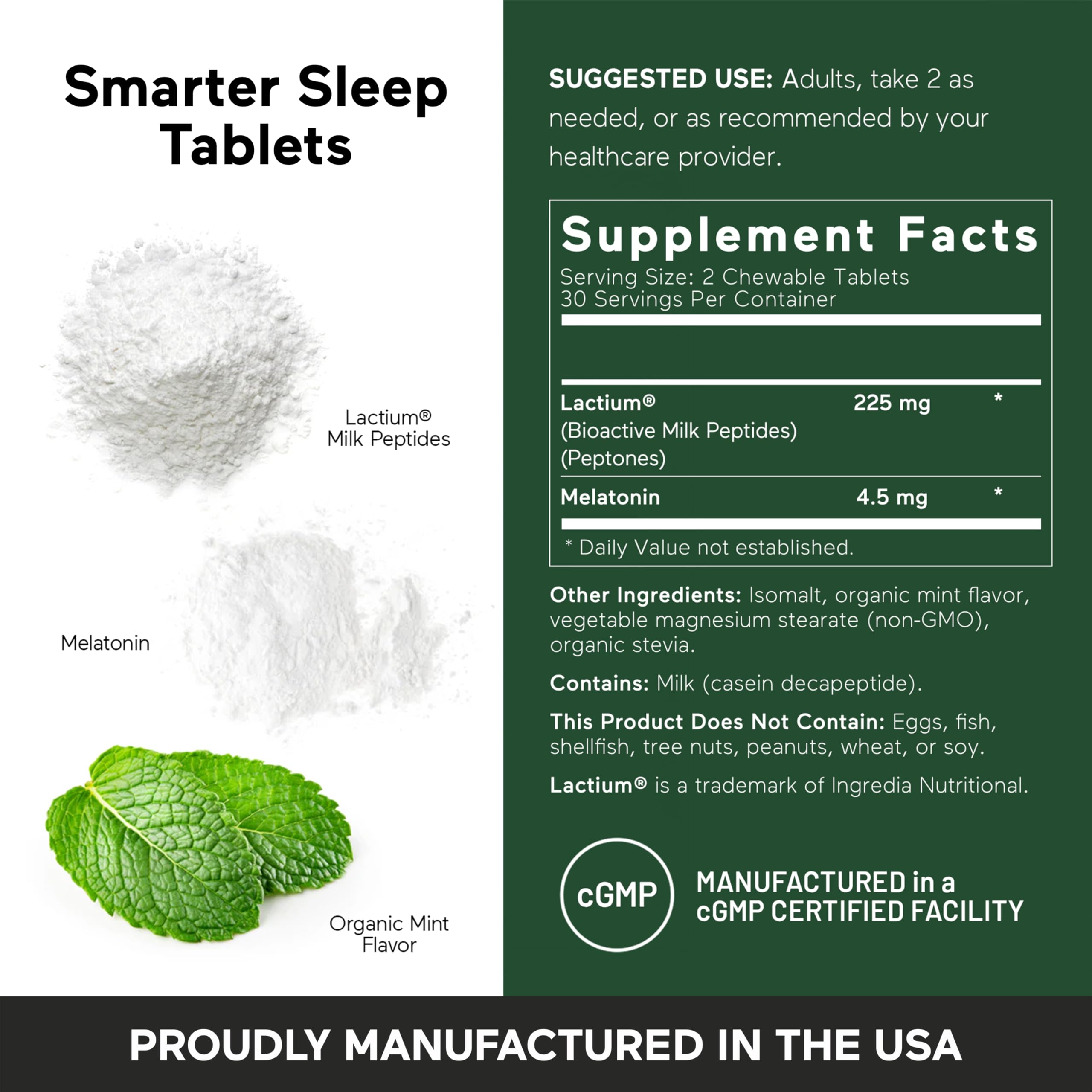 SmarterNutrition Non-allergen sleep aid free from major allergens.