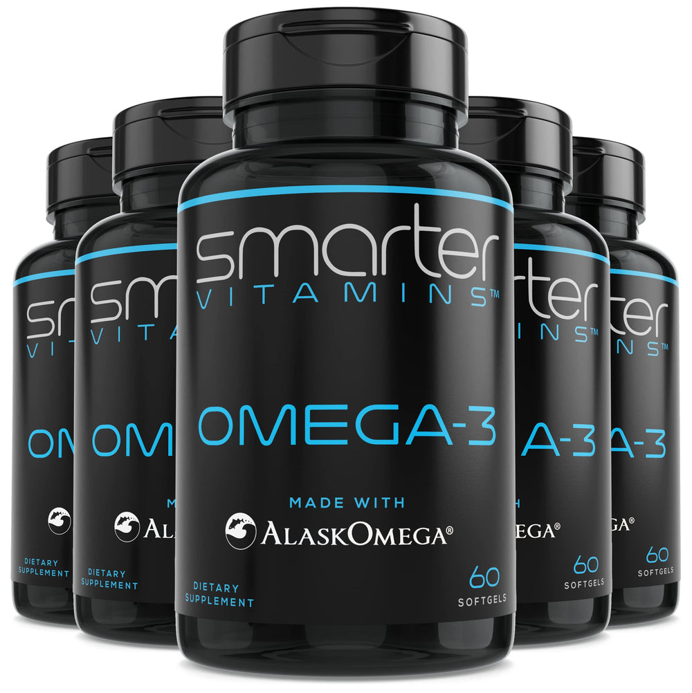 SmarterOmega3 berry bottle front highlights berry flavor and daily use.