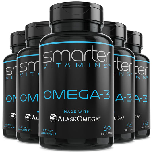 SmarterOmega3 berry bottle front highlights berry flavor and daily use.