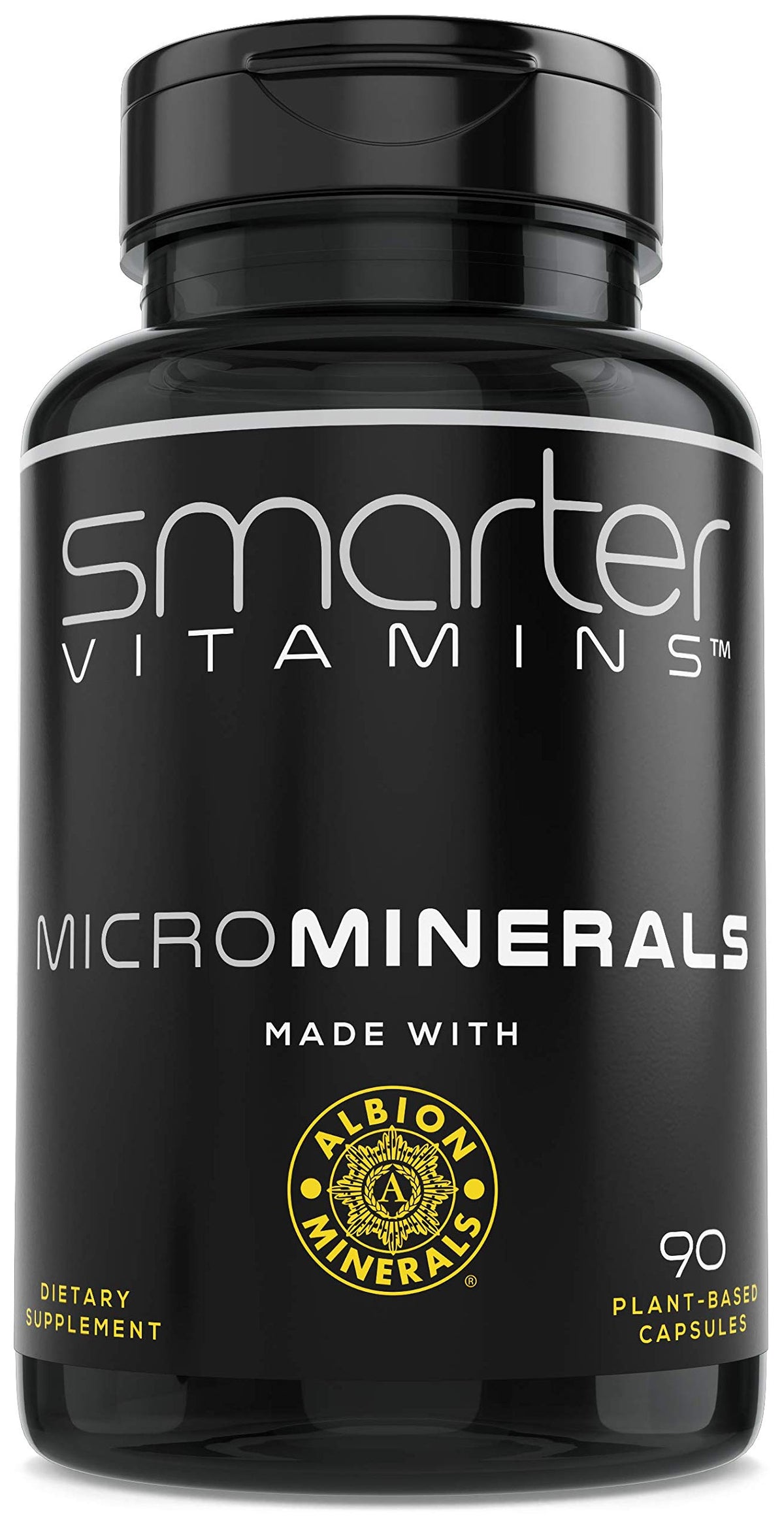 SmarterVitamins zinc glycinate bottle highlights high-absorption mineral support