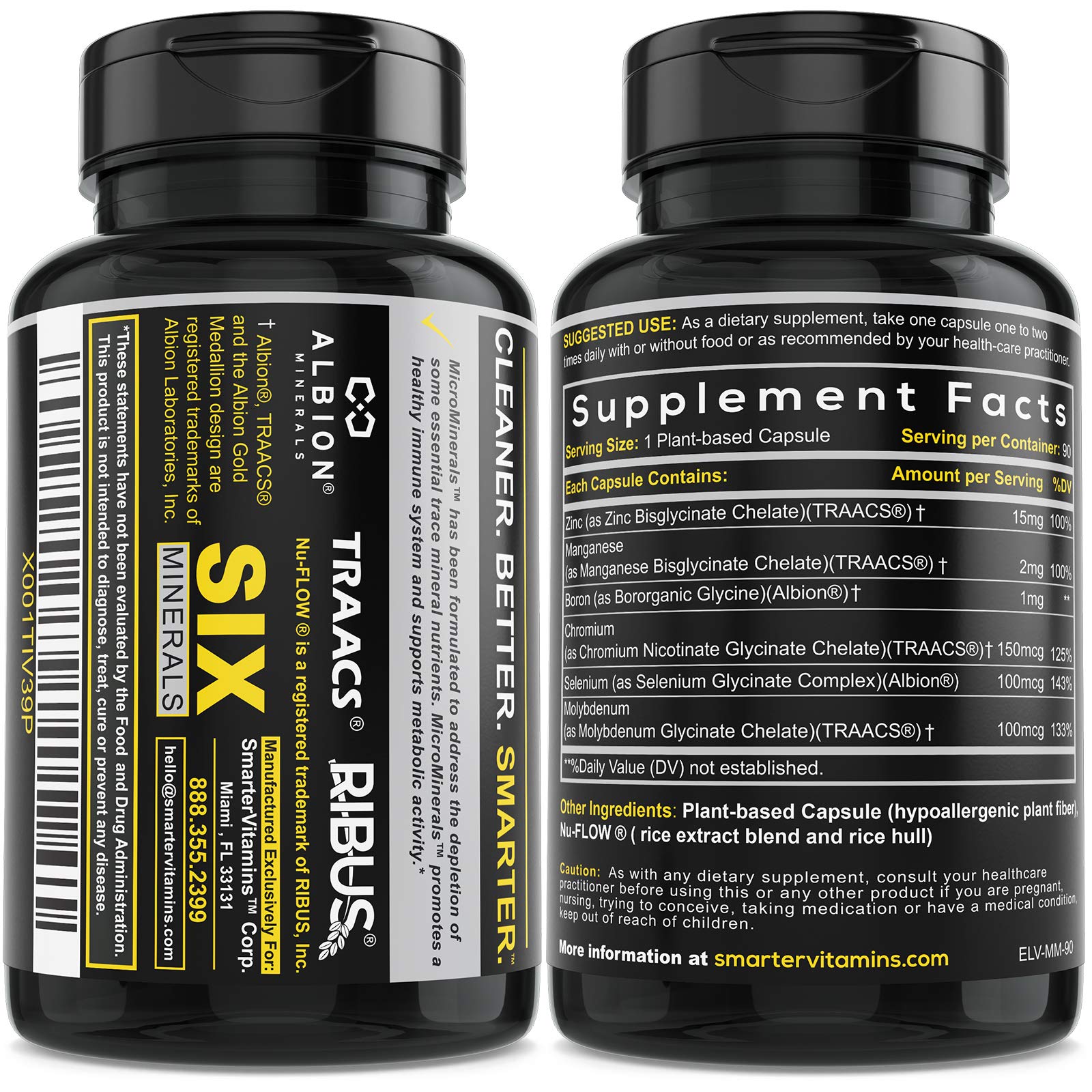 SmarterVitamins molybdenum and boron bottle image