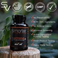 SmarterVitamins softgels in hand for easy swallowing