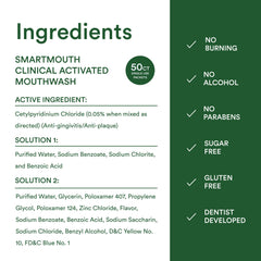 SmartMouth Clinical Rinse cap closeup emphasizing user-friendly design.
