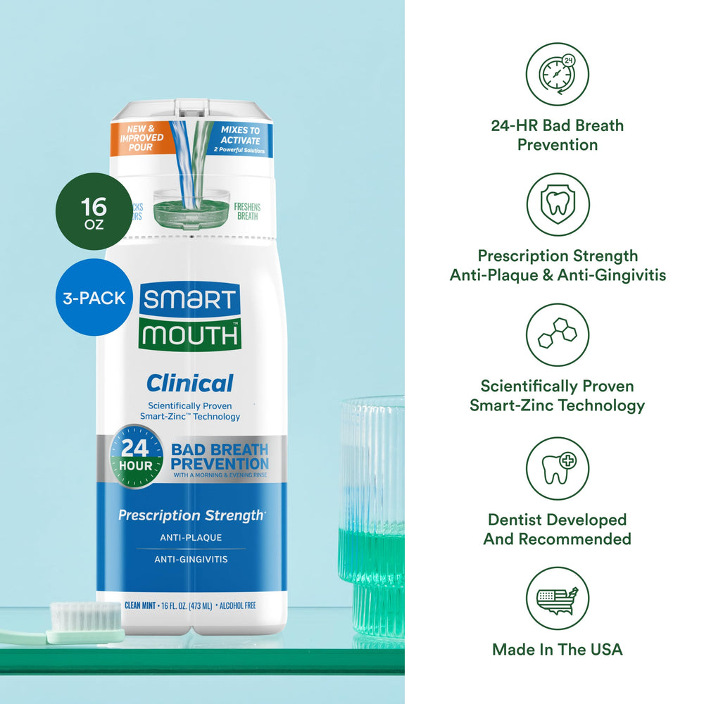SmartMouth DDS Activated mint splash evokes cooling sensation.