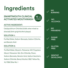 SmartMouth DDS Activated paraben-free icon signals safer formula.