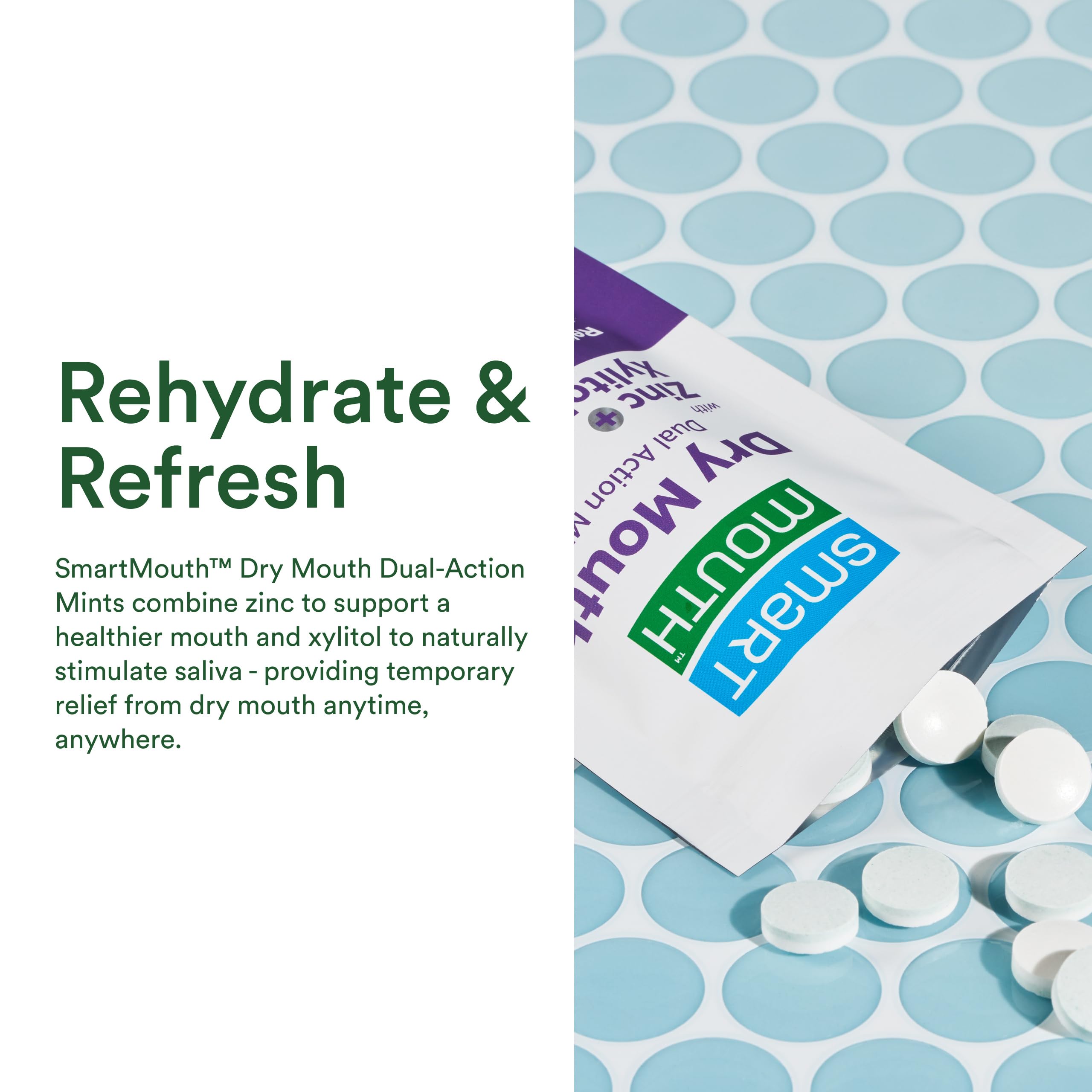 SmartMouth zinc graphic indicating mouth health support