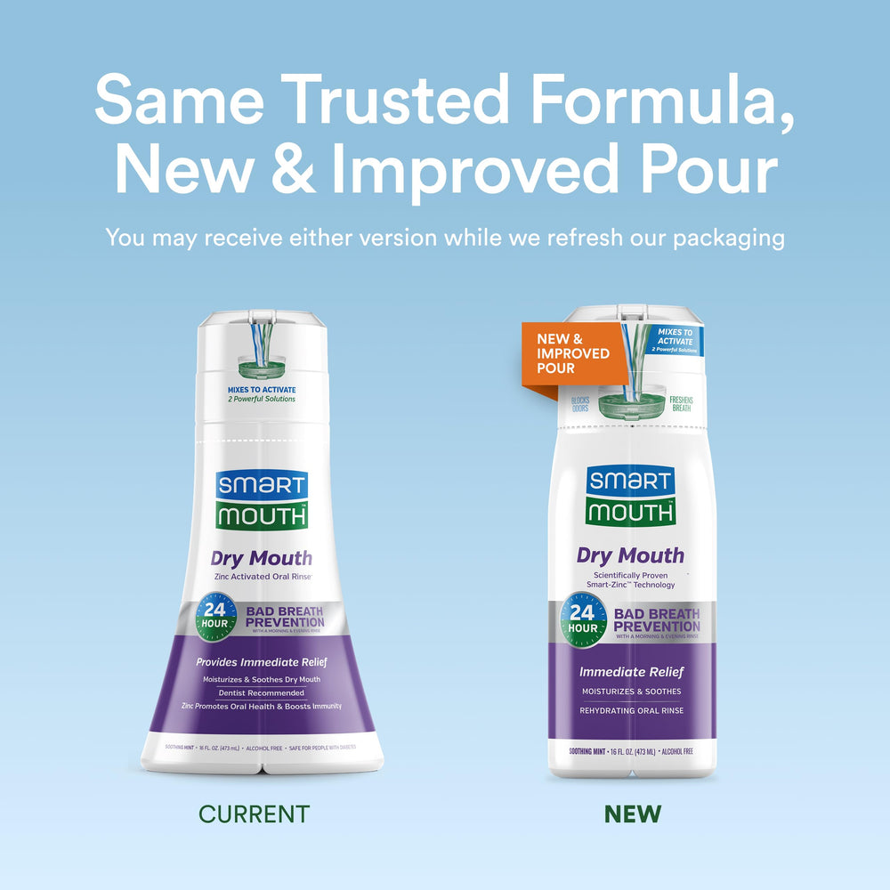 SmartMouth relief mints with xylitol help support saliva and freshen breath