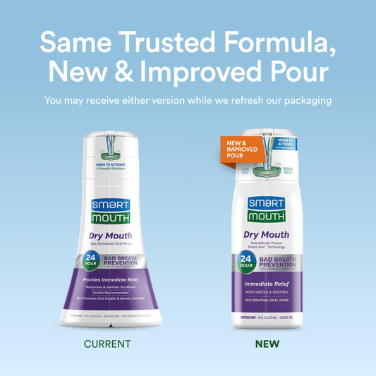 SmartMouth relief mints with xylitol help support saliva and freshen breath