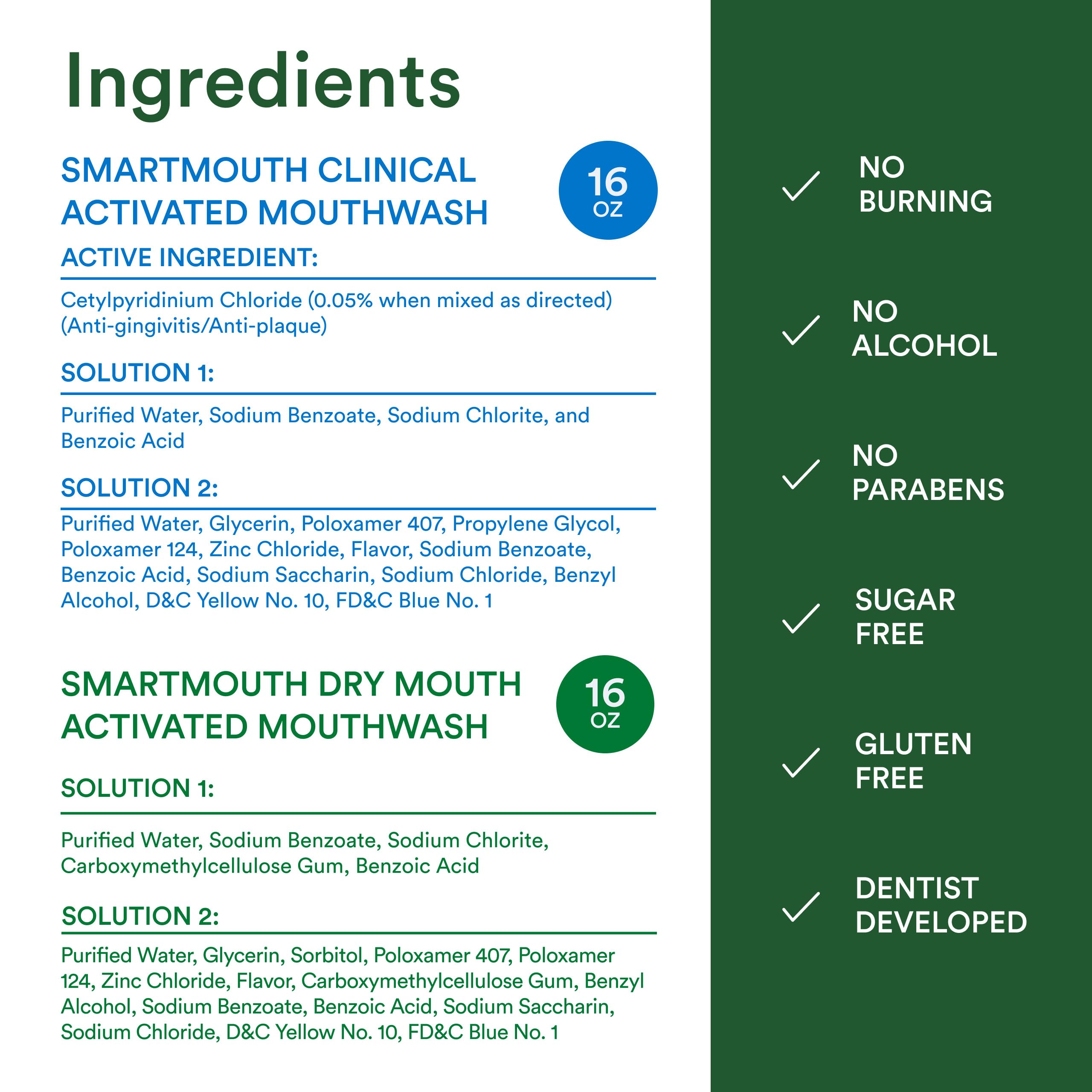 SmartMouth Dry Mouth zinc-activated mouthwash bottle soothing dryness