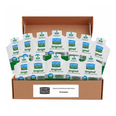 SmartMouth Original zinc-activated mouthwash packets packaging for travel and long-lasting freshness.