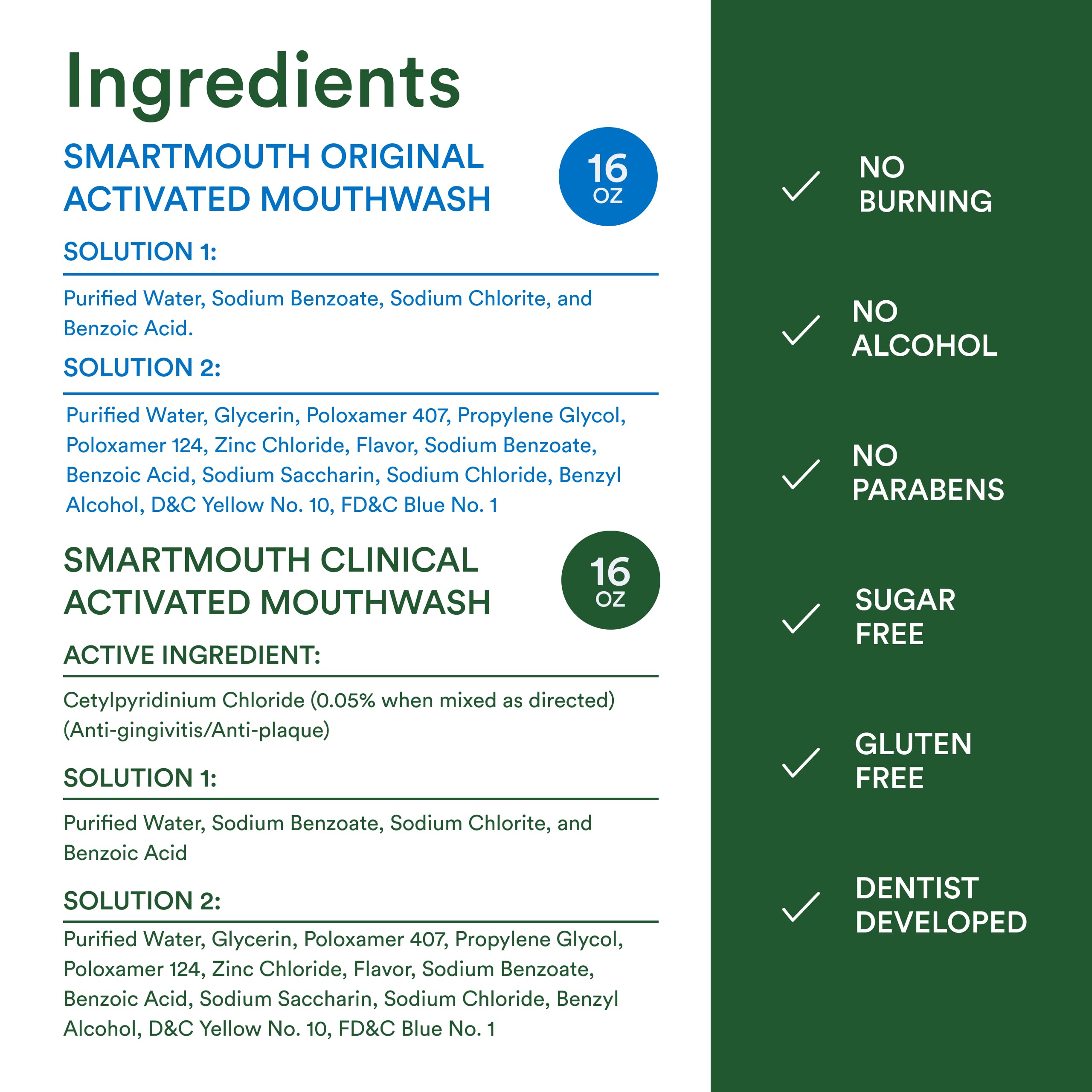 SmartMouth display on store shelf showing clinical and original variants