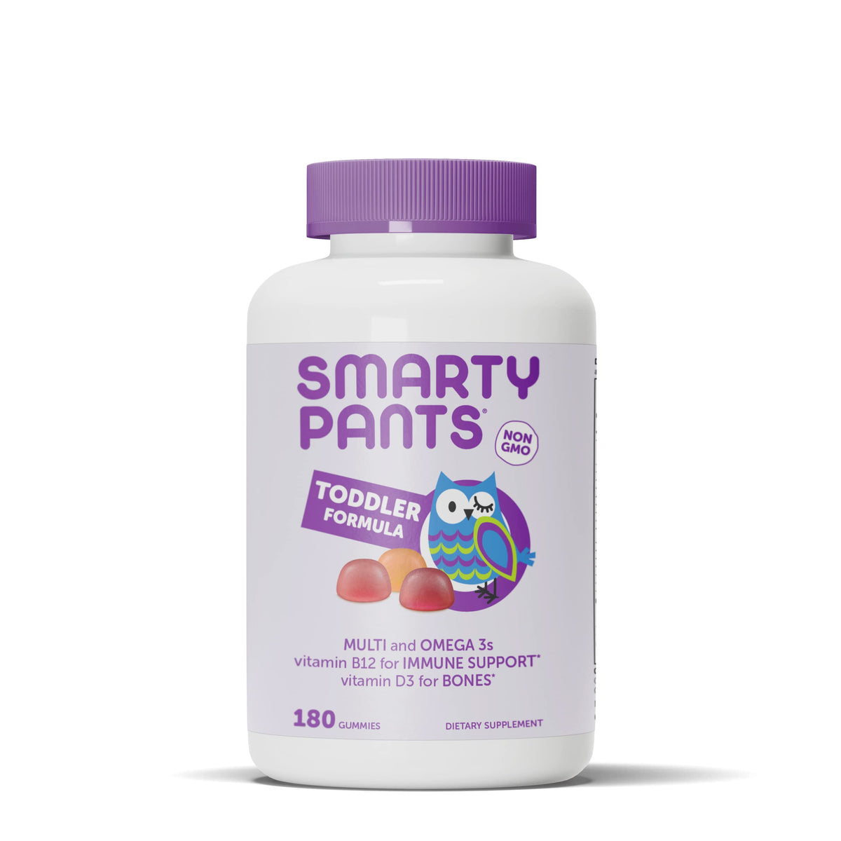 SmartyPants Toddler Multivitamin Gummies bottle-front for easy daily supplementation.