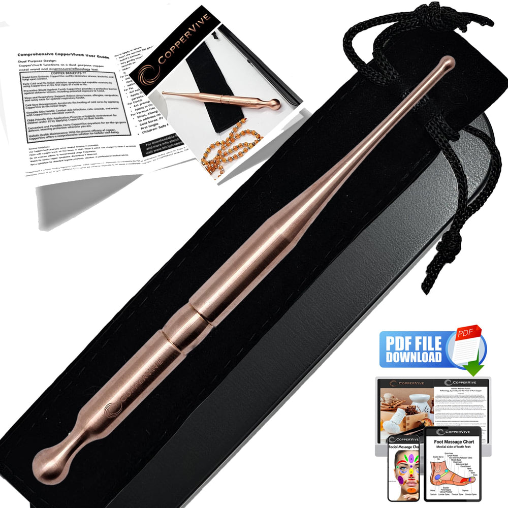 SmartYOU CopperVive reflexology massage tip supports soothing body relaxation.