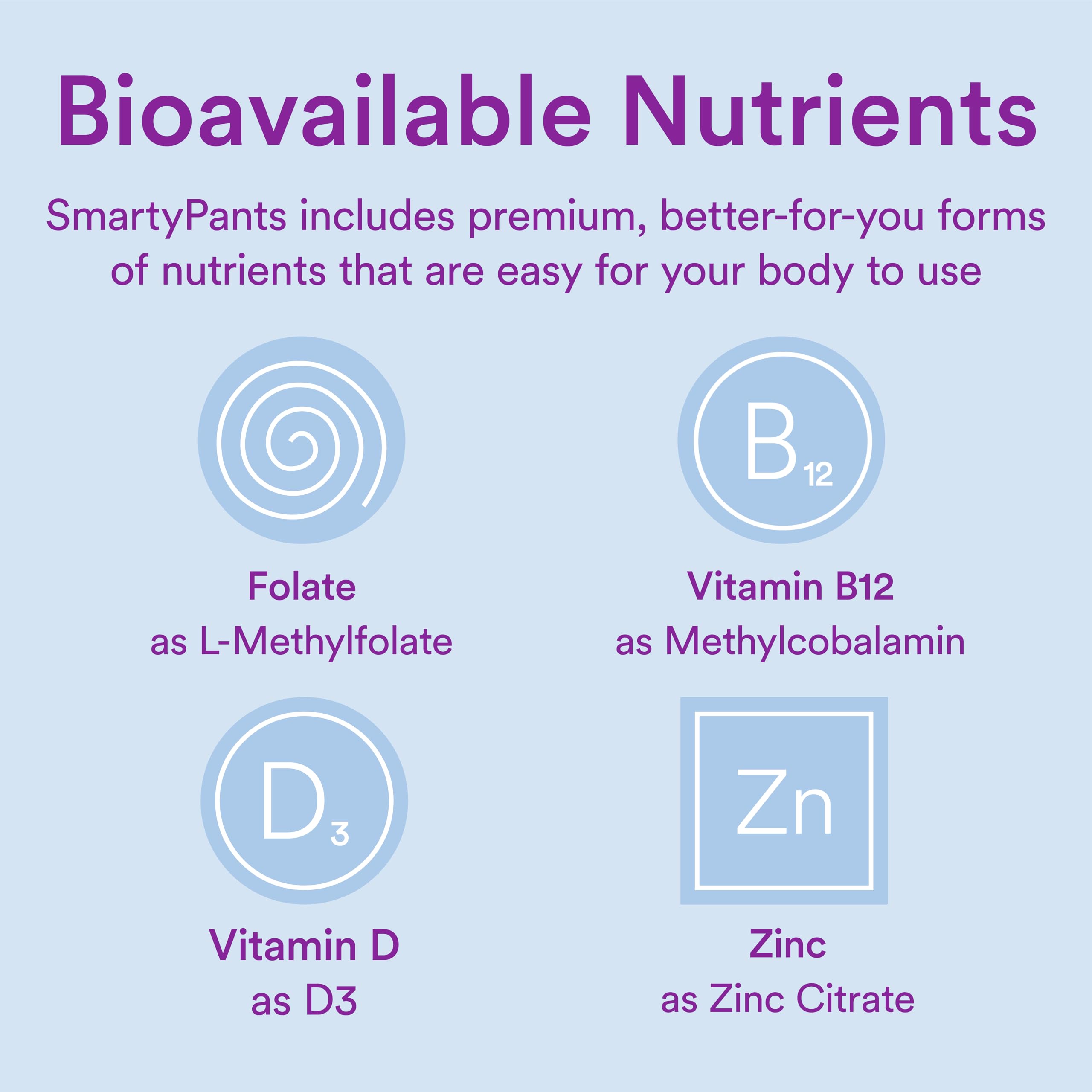 SmartyPants fiber multivitamin allergen free icons indicating safe use