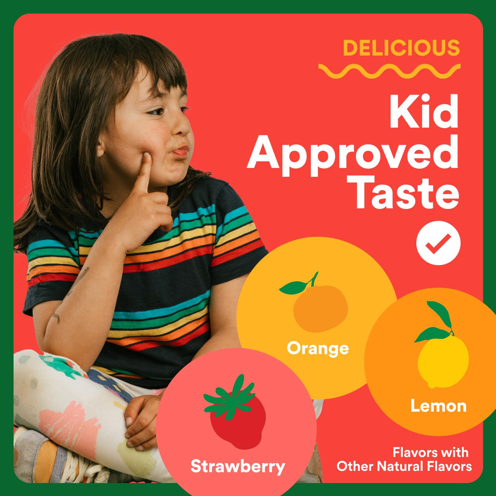 Smartypants Kids Multi Fiber lemon flavor has tangy notes