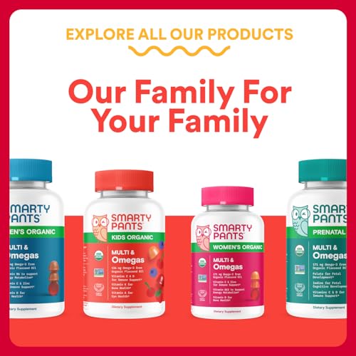 SmartyPants Organic Kids Multivitamin Gummies daily-use scene with kids enjoying flavor.