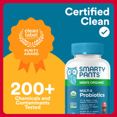 SmartyPants label shows vitamin D3 and zinc icons on front