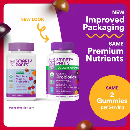 SmartyPants gummies closeup cherry flavor invites toddlers to chew.