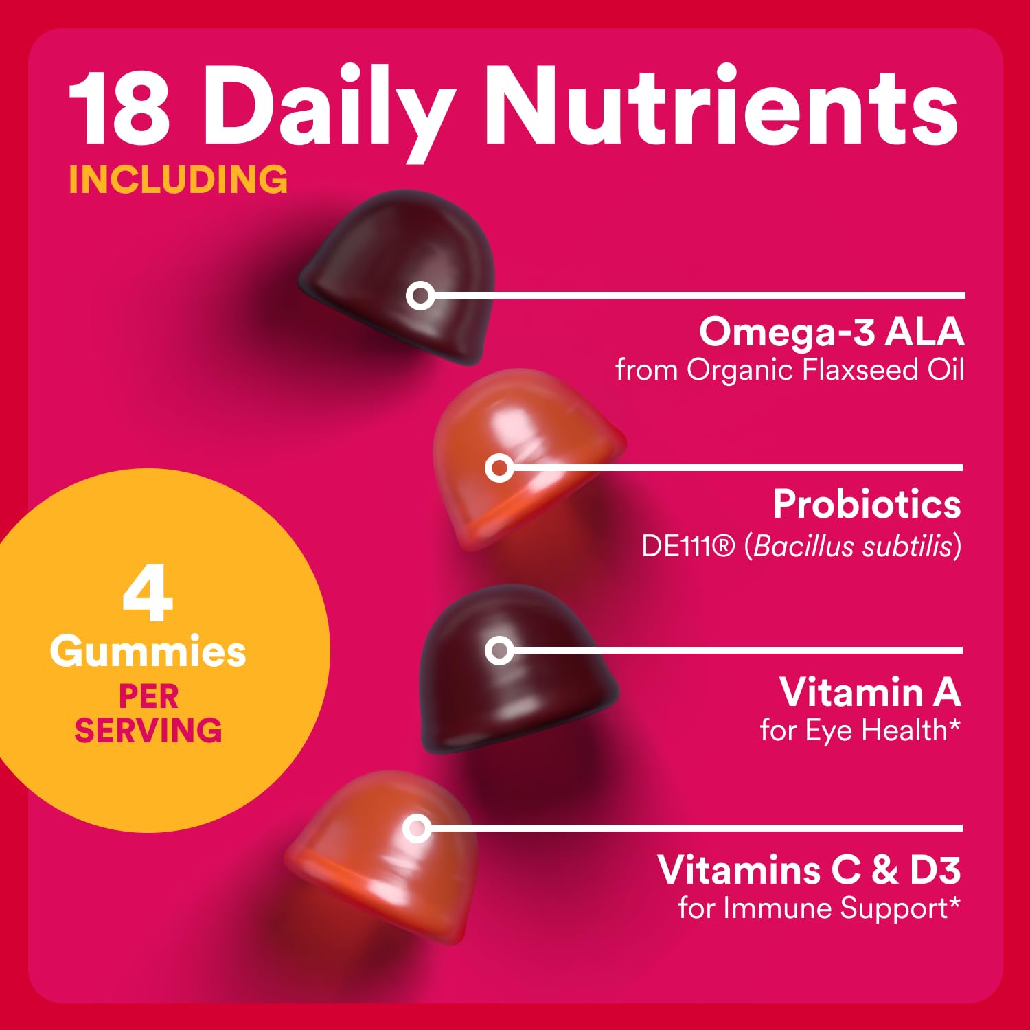 SmartyPants Organic Women's Multivitamin Gummies grape flavor close-up