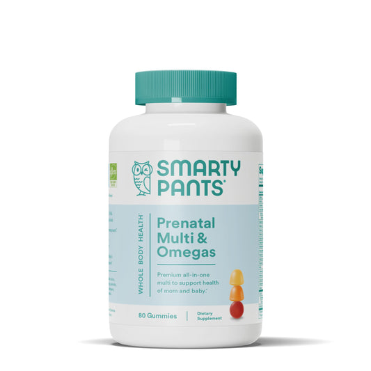 SmartyPants Prenatal vitamins bottle front view for daily prenatal nutrition