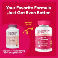 SmartyPants bottle back label highlighting gluten-free formulation
