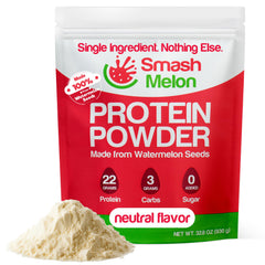Smash Melon watermelon seed protein powder bottle showing clean ingredients