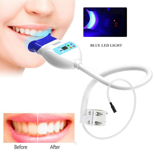 Smedent blue light accelerator in action enables faster whitening sessions.