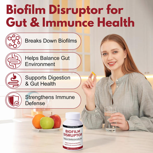 Smelling salts Biofilm Disruptor capsules ready for daily use.