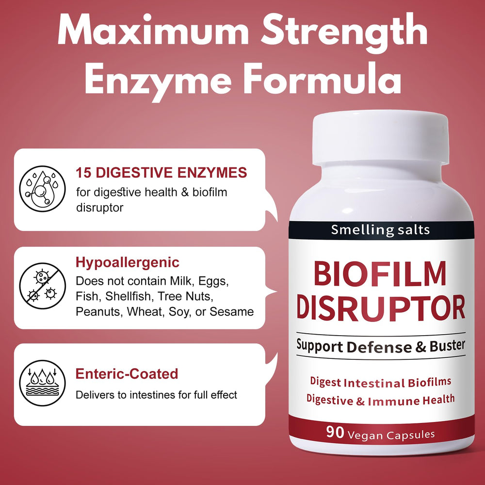 Smelling salts Biofilm Disruptor in use, pour a daily dose.