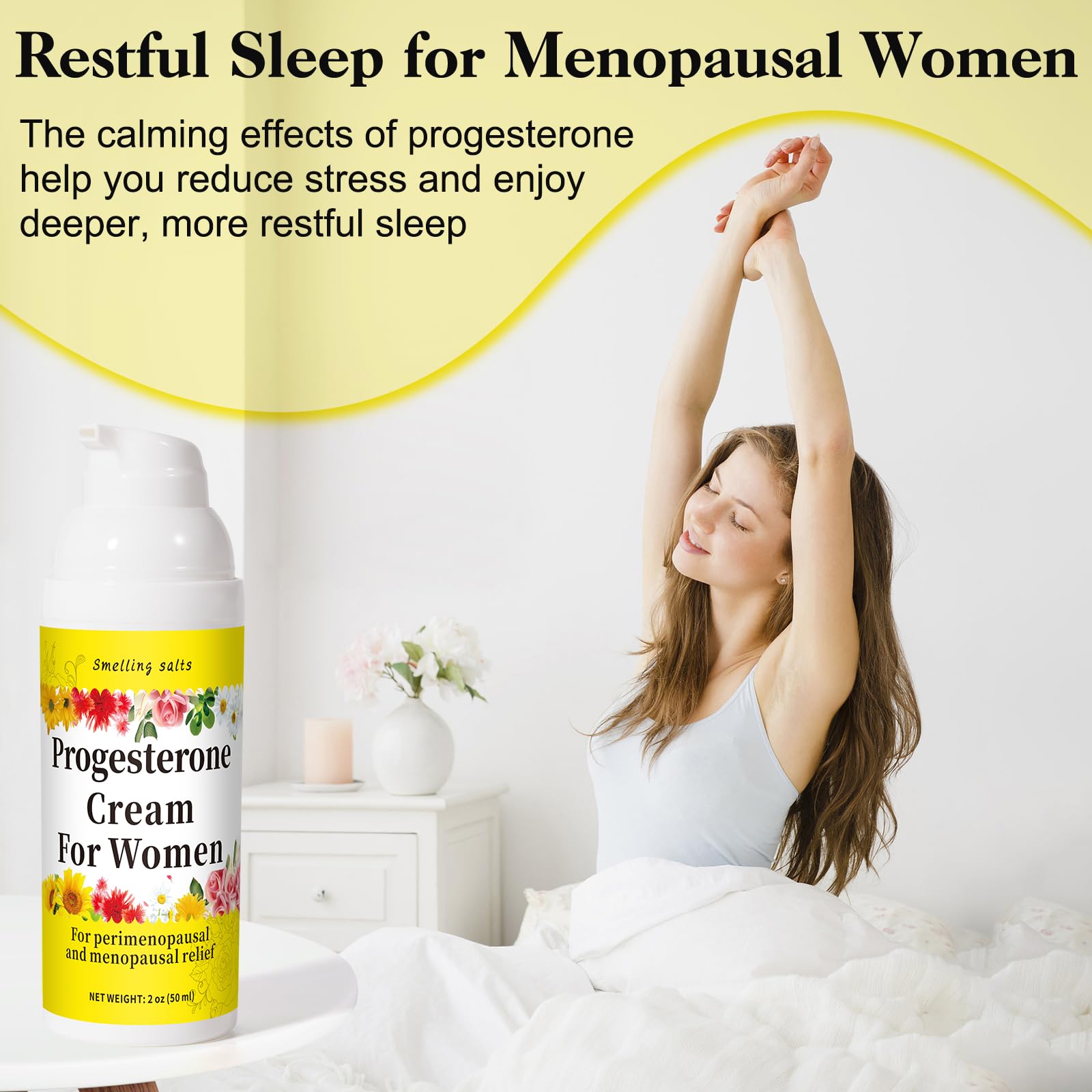 Smelling salts bioidentical progesterone cream made with USP-grade, plant-derived ingredients.