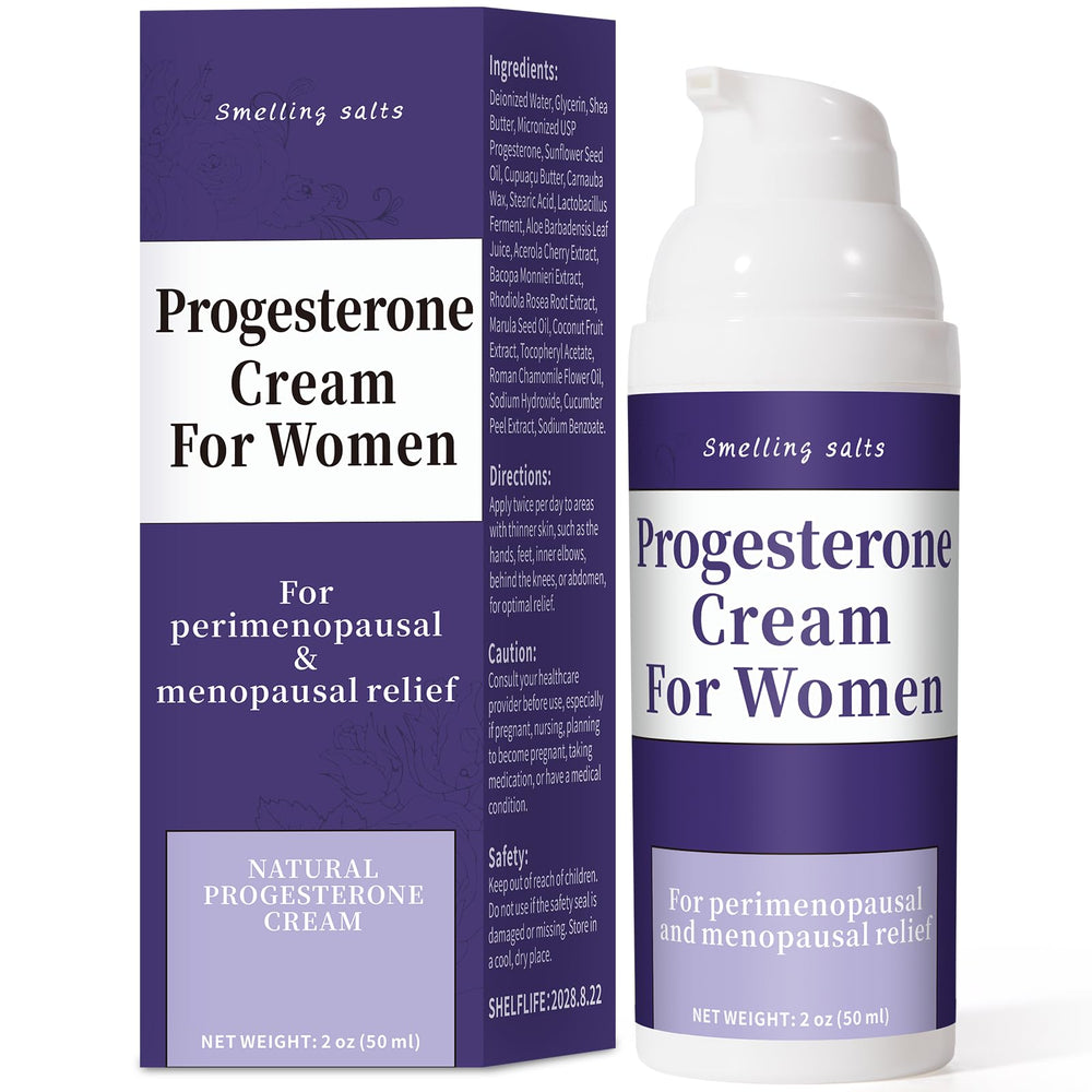Smelling salts progesterone cream tube for easy daily use and balance.