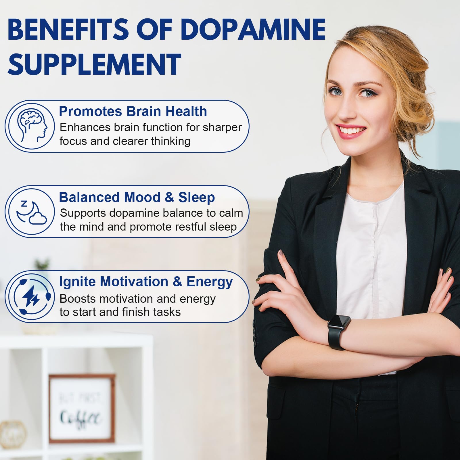 Smelling salts Dopamine Supplement capsules closeup highlights capsules for clarity and energy.