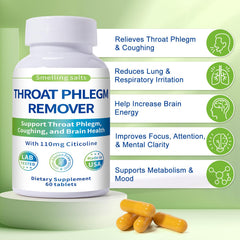 Smelling salts Throat Phlegm Remover tablets displayed for convenient daily support.