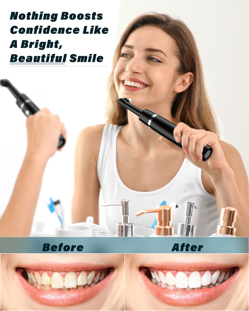 Smile-Aid LED light on during polishing sessions for better visibility.