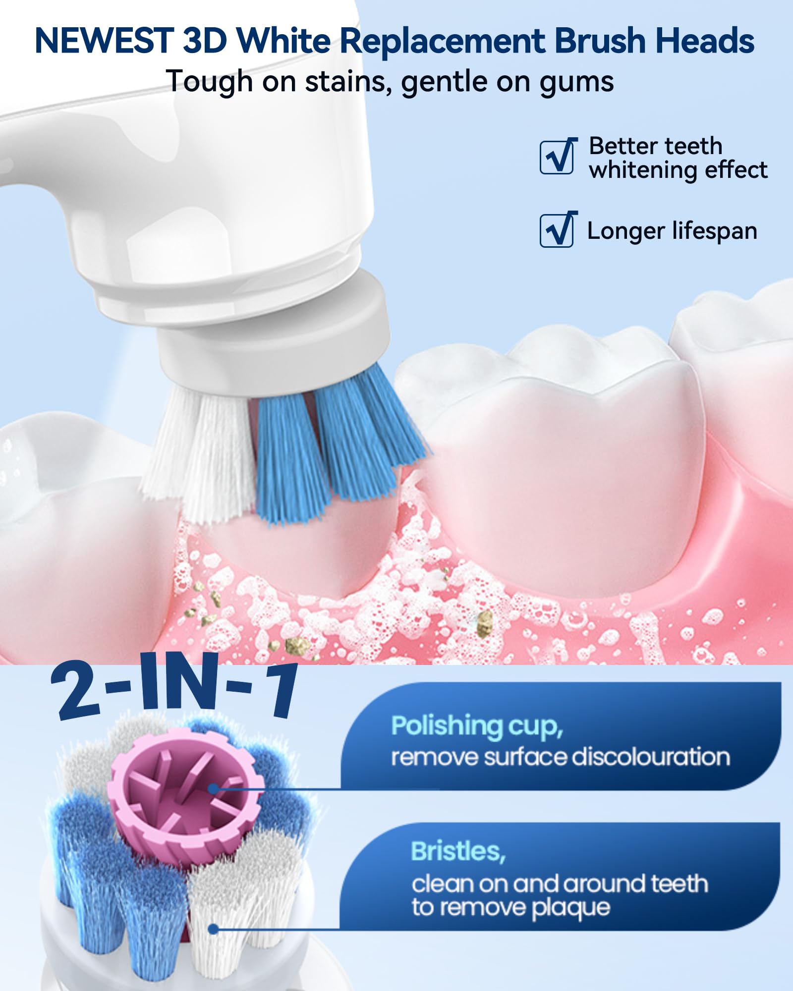 Smile-Aid polishing cup engaging stains for a smoother surface