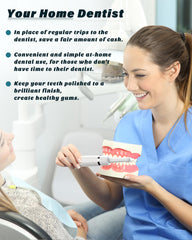 Smile-Aid Tooth Polisher compact travel kit for on-the-go care.