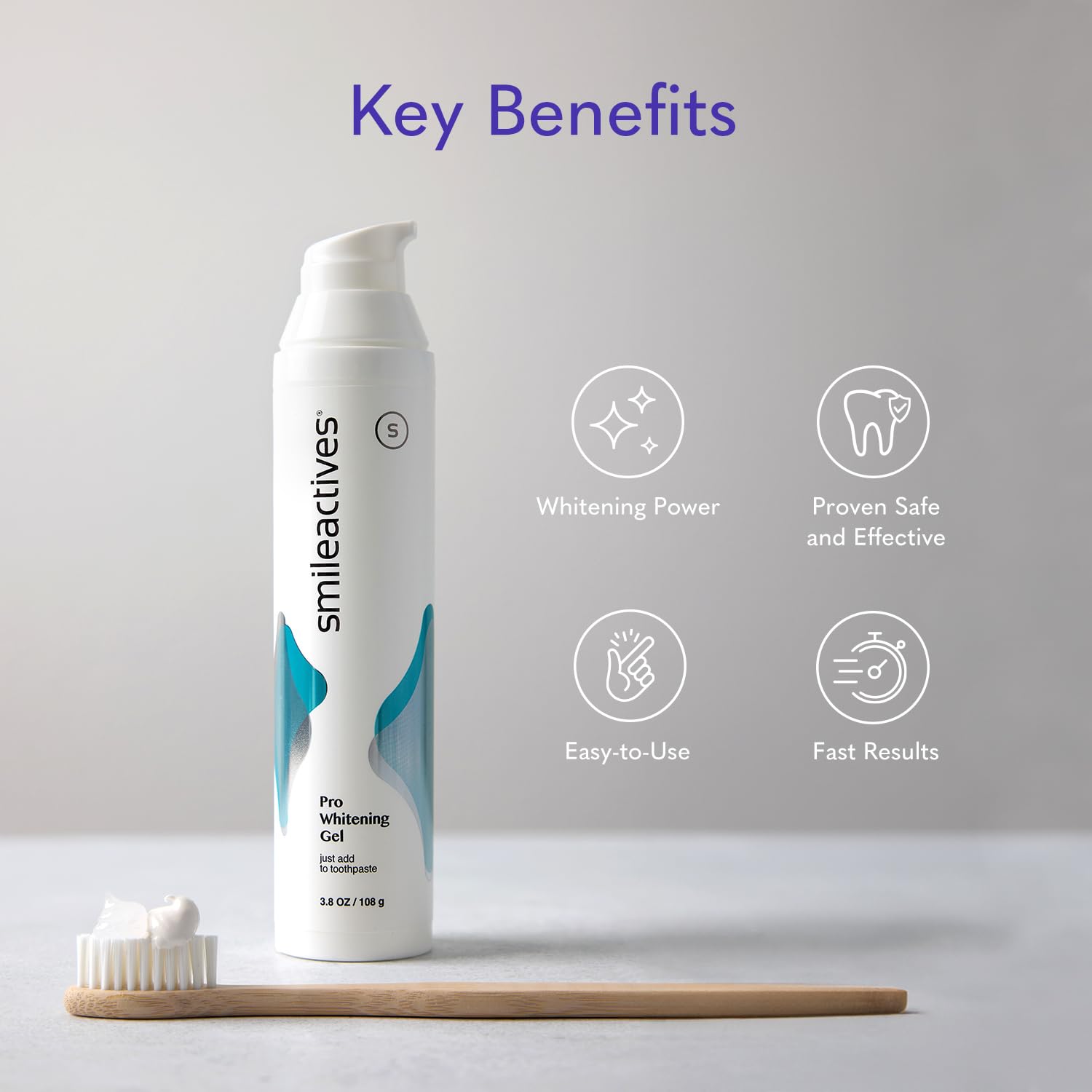 Smileactives 360-degree foam reaches molars and crevices for thorough cleaning