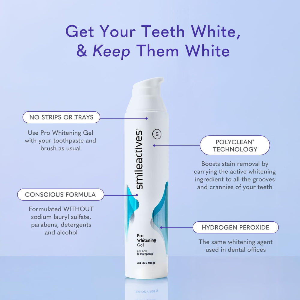 Smileactives whitening gel mixed with toothpaste for easy daily use
