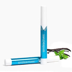 Smileactives precision brush-tip focuses whitening on stain areas.