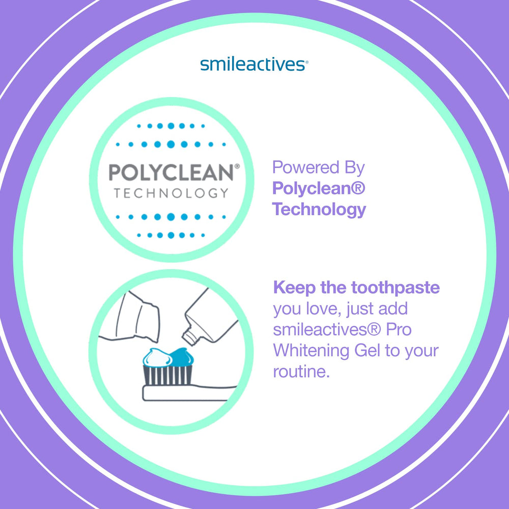 Smileactives whitening foam visual highlights 360-degree stain removal
