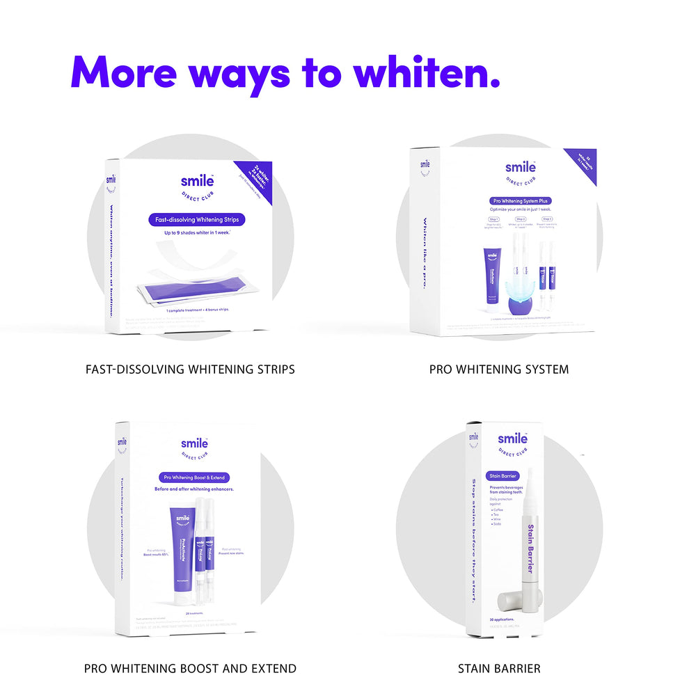 SmileDirectClub kit on a bathroom counter inspires daily whitening routines.