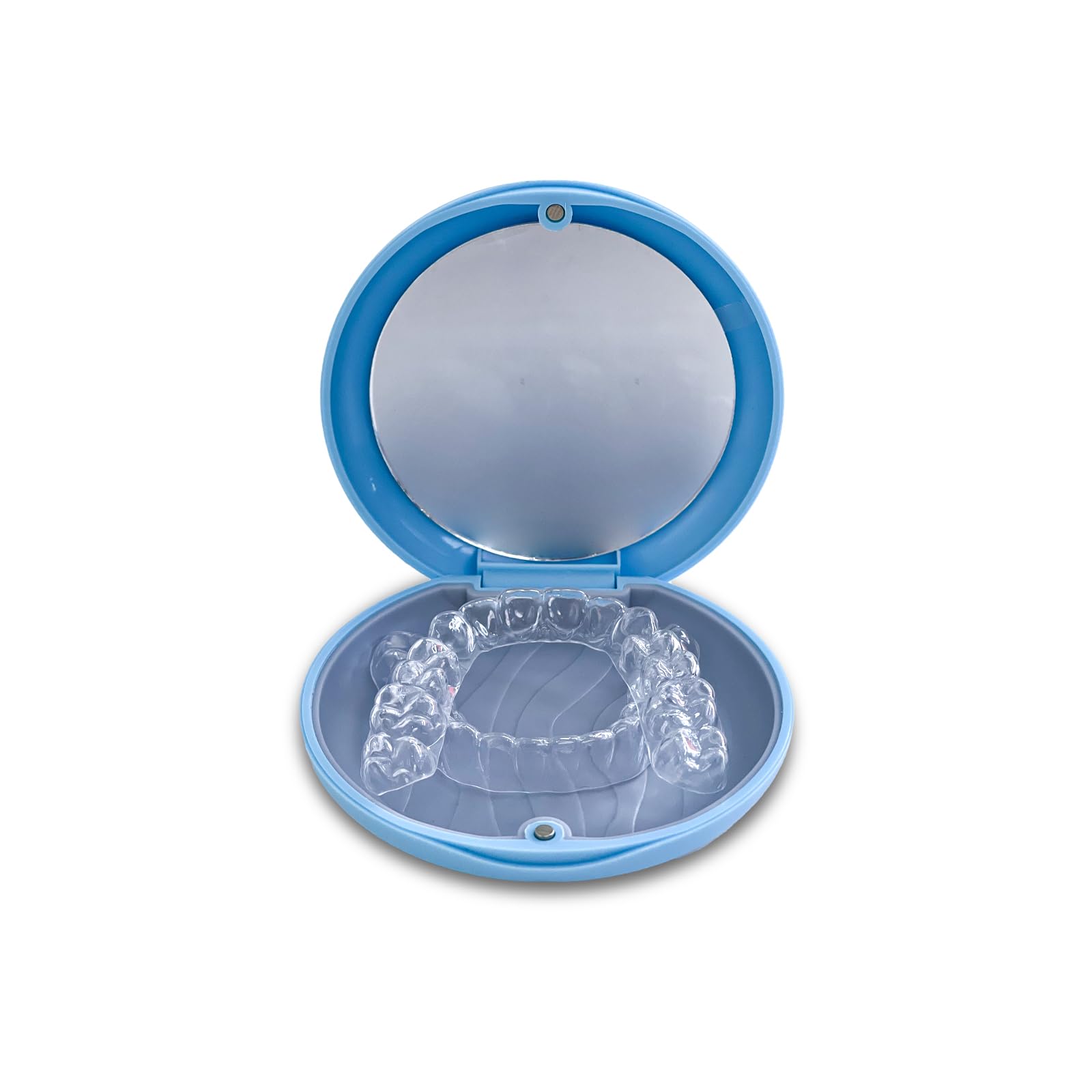 SmileHero compact night guard and case ready for travel.