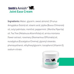 Smith Amish JointEase Cream being applied to back and shoulders for tension relief.