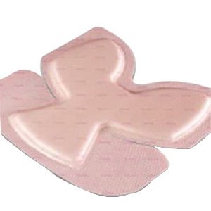 Smith & Nephew Allevyn Border Heel dressing close-up showing foam core and contour fit