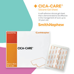 CICA-Care sheet cut to fit scar for targeted coverage and convenience.